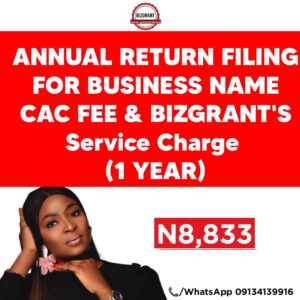 CAC Annual Returns Filing Service For Business name Registration only